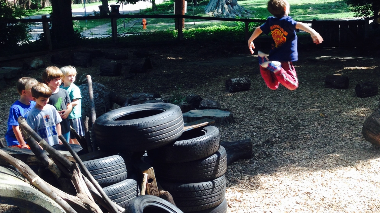 Leaping from tires